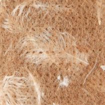 Artikel Vilten lint wollen lint decoratiestof bruine veren wolvilt 15cm 5m