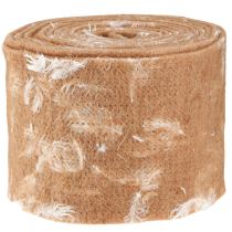 Artikel Vilten lint wollen lint decoratiestof bruine veren wolvilt 15cm 5m