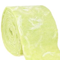 Artikel Viltlint wollen lint decoratieve stof lichtgroene veren wolvilt 15cm 5m