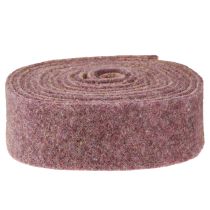 Artikel Vilten lint wollint decoratiestof wijnrood beige 7,5cm 5m