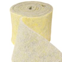 Artikel Vilten lint wollint potlint sierlint grijs geel 15cm 5m