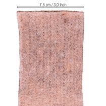 Artikel Viltlint tweekleurig potlint wolviltlint rozerood 7,5cm 5m
