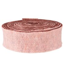 Artikel Viltlint tweekleurig potlint wolviltlint rozerood 7,5cm 5m