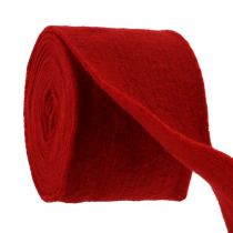 Artikel Vilten lint 15cm x 5m donkerrood