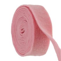 Artikel Vilten lint 7.5cm x 5m roze