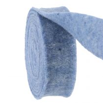 Artikel Vilten lint blauw 7,5cm 5m