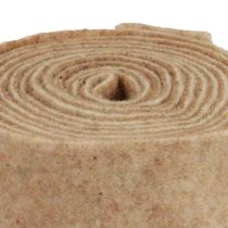 Artikel Vilten lint wollint decoratiestof bruin beige wolvilt 7,5cm 5m