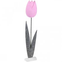 Vilt bloem vilt deco bloem tulp roze tafeldecoratie H68cm