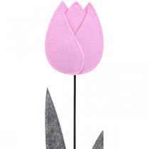 Vilt bloem vilt deco bloem tulp roze tafeldecoratie H68cm