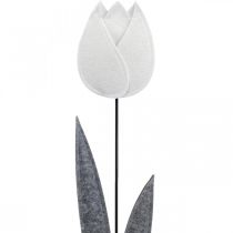 Vilt bloem vilt deco bloem tulp wit H68cm