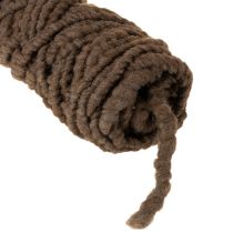 Artikel Pluizig Mirabell wollen koord, bruin, 25 meter decoratief lint voor bloemschikken en knutselprojecten.