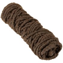 Artikel Pluizig Mirabell wollen koord, bruin, 25 meter decoratief lint voor bloemschikken en knutselprojecten.