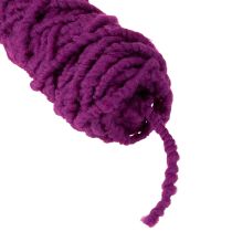 Artikel Pluizig Mirabell wollen koord, paars, 25 meter, decoratief lint voor bloemschikken en knutselen.