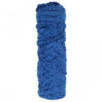 Viltkoord fleece Mirabell geringd blauw 35m
