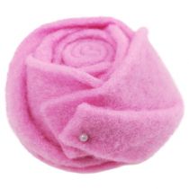 Vilt roos roze Ø8cm H4.5cm 6st