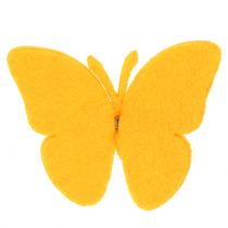Vilt vlinders met clip 7cm 24st