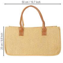 Artikel Tas van vilt met raffia-look, 50 cm x 25 cm x 25 cm