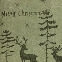 Artikel Vilttas Merry Christmas klein met hengsels Groen 15×10cm