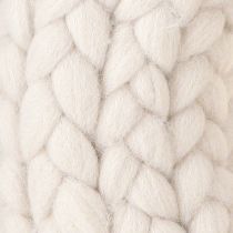 Artikel Vilt wol decoratieve krans om op te hangen in beige Ø30cm H4cm