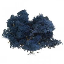 Deco mos blauw droog mos voor knutselen gekleurd 500g