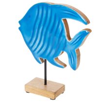 Artikel Houten visfiguurtje, maritieme decoratie, handgemaakte tafeldecoratie voor de woonkamer, 22 cm