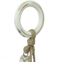 Artikel Vis van mangohout om Shabby Chic 19,5/15,5/10cm op te hangen