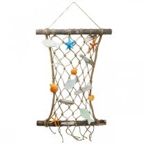 Artikel Visnet decoratie wanddecoratie vis maritiem decoratie 38x50cm