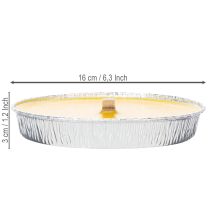 Artikel Citronella geurkaars tegen insecten, vlam in een schaal, perfect voor balkons, terrassen en picknicks, 16 cm