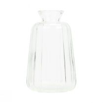 Artikel Decoratieve flesjes kandelaar mini vazen glas H11cm 6 st