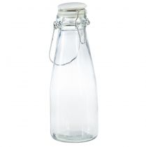 Artikel Flessen decoratieve glazen fles met dop Ø8cm 24cm