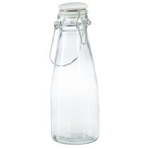 Artikel Flesdecoratie glazen fles met dop Ø8cm 24cm