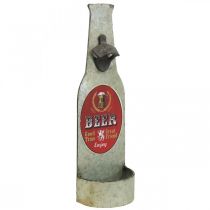 Artikel Flesopener vintage metalen decoratie met opvangbak H41cm