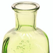 Artikel Flesvaas glazen vaas met motief fles glas groen H19cm 2 stuks