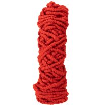 Artikel Fluffy Mirabell wollen koord met jute, rood, 25m