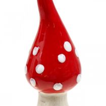 Artikel Deco Vliegenzwam Keramiek Deco Paddestoel Rood Wit Ø6.5cm H21cm