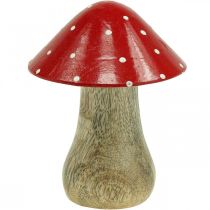 Vliegenzwam deco houten paddestoel herfstdecoratie hout 10×8cm