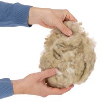 Artikel Natuurlijke beige schapenwol, los, voor knutselen en decoreren, 250 g
