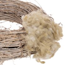 Artikel Natuurlijke beige schapenwol, los, voor knutselen en decoreren, 250 g