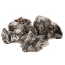 Artikel Decoratieve, natuurlijke schapenwol, grijs gemêleerd, los, 250 g