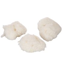 Artikel Losse schapenwol, natuurlijke wol, wit gemêleerd, veelzijdig, 250 g