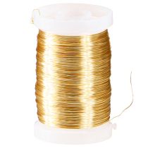 Artikel Bloemistendraad, mirtedraad, decoratief draad, goud, 0,30 mm, 100 g, 3 stuks, voor knutselen, sieraden maken en decoratie