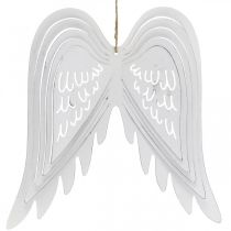 Artikel Vleugels om op te hangen, adventsdecoratie, engelenvleugels van metaal Wit H29.5cm B28.5cm