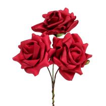 Artikel Foam roosjes Ø7,5cm rood 18 st