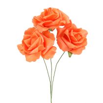 Artikel Foam roosjes Ø 6cm oranje 27 st