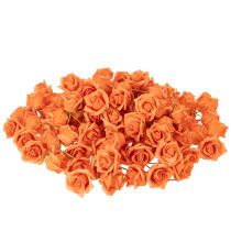 Artikel Kunstmatige oranje roos, 5 cm bloem, per stuk, 100 stuks