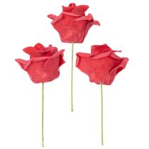 Artikel Kunstmatige rode rozen met steel, 5 cm, 100 stuks