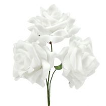 Artikel Foamrozen wit Ø10cm 8 st
