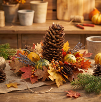 Artikel Natuurlijke dennenappels, decoratieve kegels om te knutselen, 10-11 cm, 5 stuks