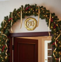 Artikel Jubileumnummer 80 in goud Ø40cm