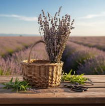 Artikel Gedroogde lavendel, geurige gedroogde bloemen, 35-40 cm, 100 g